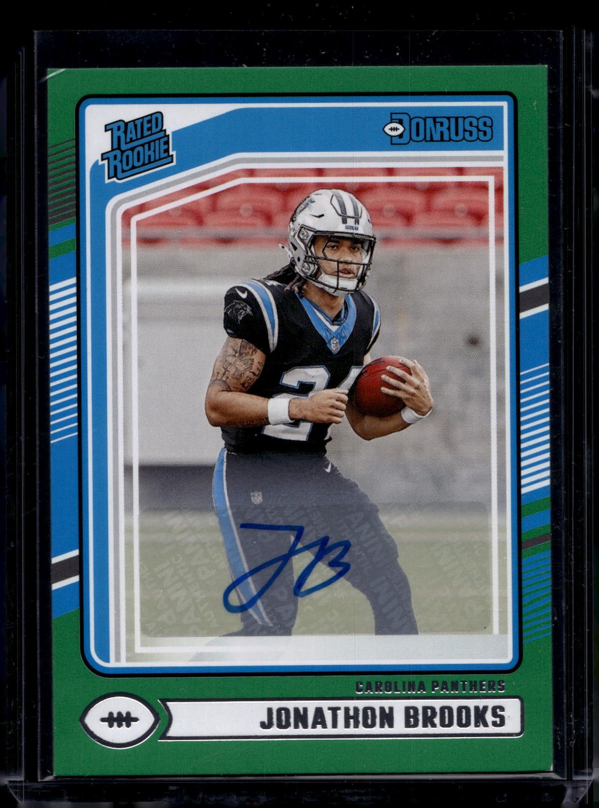 2024 Donruss #354 Jonathon Brooks Rated Rookies Autographs Green
