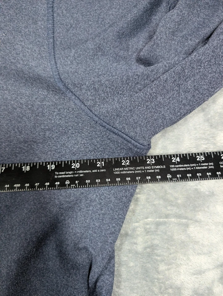 TravisMathew Sweater Mens Large Blue Pullover 3 Button Collar Pocket Golf Casual - Image 2 of 4