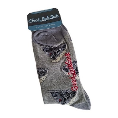 Good Luck Sock Men's Steam Train Crew Socks NWT adult 7-12