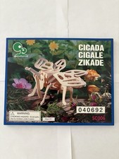 Kabak Cicada Wooden 3D Puzzle Model Kit, Animal Theme, SC006