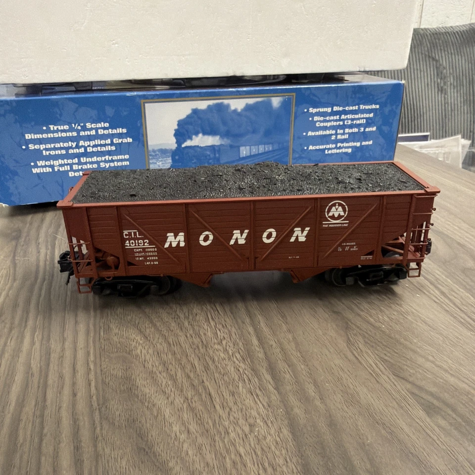 ATLAS O Gauge Steam Era Classics Full Metal MONON 40192 Hopper Car 7435-2 - Image 3 of 4