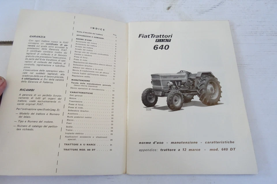 manuale uso manutenzione trattore Fiat 640 640 DT trattrice tractor - Immagine 2 di 4