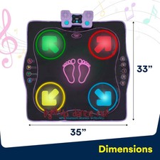 Kids Musical Dance Mat Toy   2 Pack Interactive Floor Play Mat for Toddlers