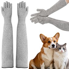 Cat Gloves Bite Proof, Cat Grooming Supplies, 15.74 in Cat Mittens to Prevent...
