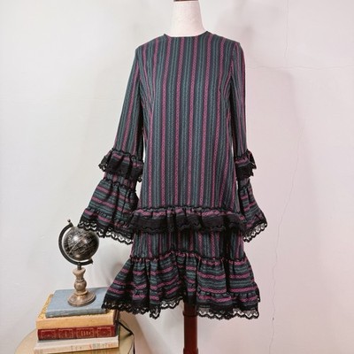 ERDEM SS20 Maximilla Dress UK8 US4 Romantic Lace Frill Boho Victorian Boho
