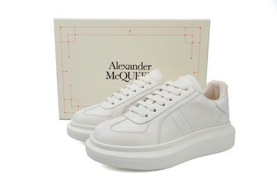 Alexander McQueen White Oversized Sneakers Casual Platform Shoes