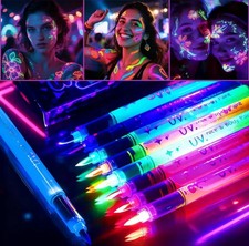 8 Makeup Glow in The Dark Face Paint Markers Color Temporary Tattoo Pen Hallowee