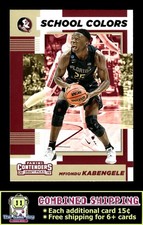 2019 Panini Contenders Draft Picks School Colors #5 Mfiondu Kabengele FSU