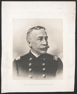 Springfield Massachusetts Rear Admiral George Dewey U.S.N. 1898 Portrait
