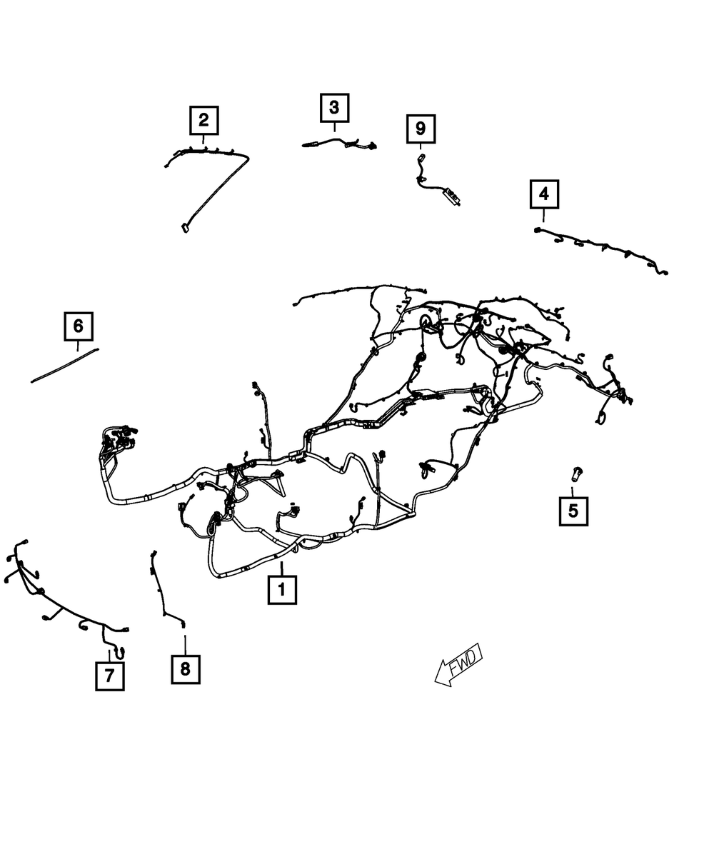 Genuine Mopar Unified Body Wiring 68092901AE