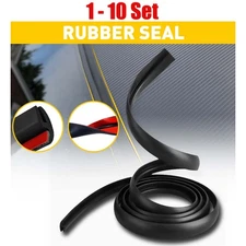 1-10Set Doorge Molding Guard Trim Seal Strip Rubber Scratch Protector Black 10FT