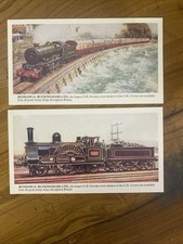 BENHAM Railway Cards x2 Steam Locomotives Buckingham Ltd