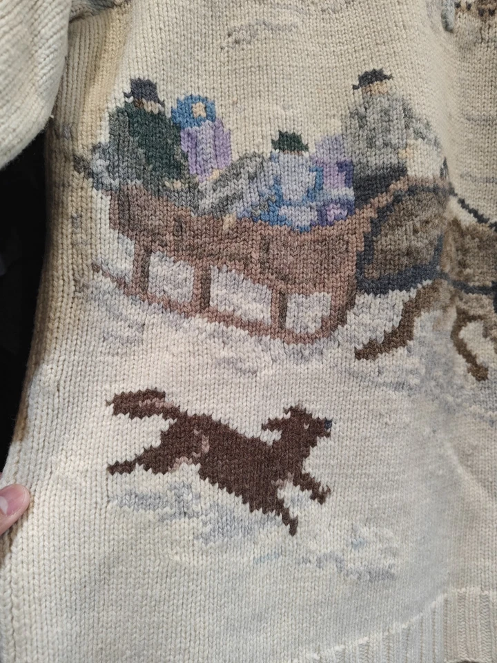 Sudadera con Capucha Polo Ralph Tejido a Mano Raro Exclusivo De Colección Talla Mediana Foto 3 de 4