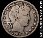 1908-O Silver Barber Half Dollar - Scarce  Better Date  No Reserve  #J7975