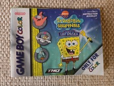 Gameboy Color Spongebob Squarepants Instruction Booklet Owners Manual ONLY