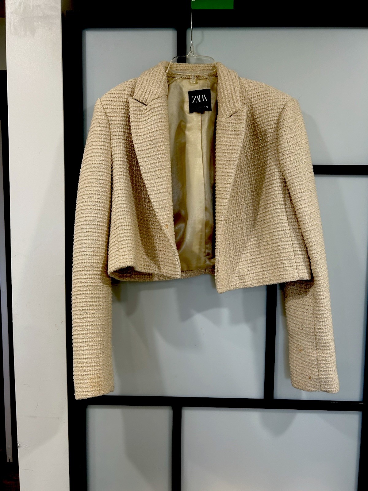 ZARA Beige Collared Lined Basic Jacket, Women’s S… - image 1