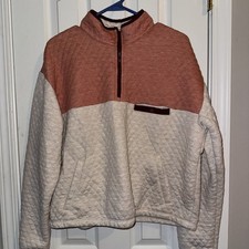 MARINE LAYER Quilted Colorblock Half-Zip Pullover Sweatshirt XL