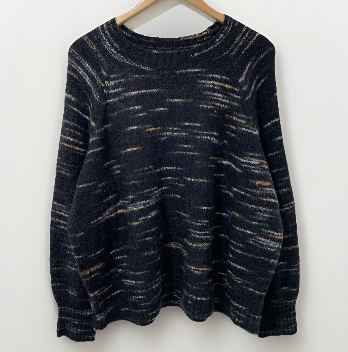Old Navy Cosy Oversized Jumper Womens XL Knit Abstract Stripe Pattern Baggy Crew