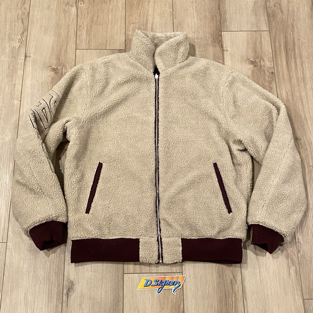 ジャケット・アウター PALACE Fleece Jacket Size XL - Palace Sherpa Fleece Reversible Jacket Reverso Maroon