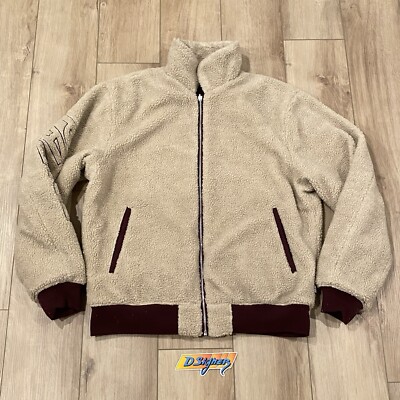 Size XL - Palace Sherpa Fleece Reversible Jacket Reverso Maroon