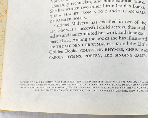 Little Golden Book Nursery Songs #7 First 1942 - Imagen 5 de 10