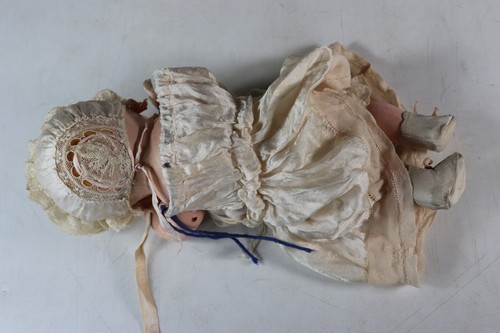 Antique 1930s Composition Baby Doll 12" Marked AM Original Dress & Bonnet bsk - Bild 5 von 11