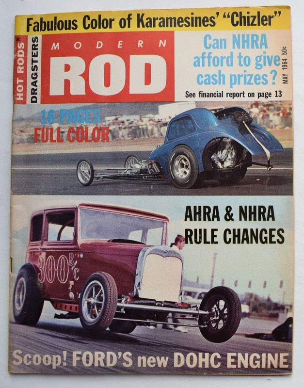MODERN ROD MAGAZINE - MAY 1964 - hot rods & dragsters