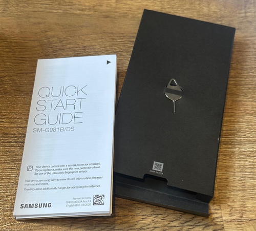 Genuine SAMSUNG Galaxy S20 5G * Empty Box Only * Cosmic Grey 128GB SM-G9818/DS - Zdjęcie 3 z 8