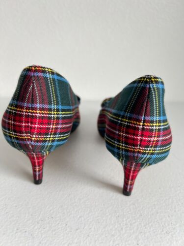 J.Crew Tartan Esme Kitten Heels Warm Spruce Plaid Multicolor Size 7 - Picture 3 of 5