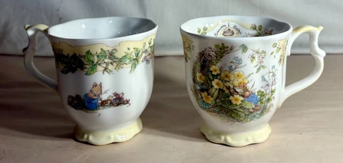 2 Royal Doulton Brambly Hedge "Spring" 3 1/2" Mugs