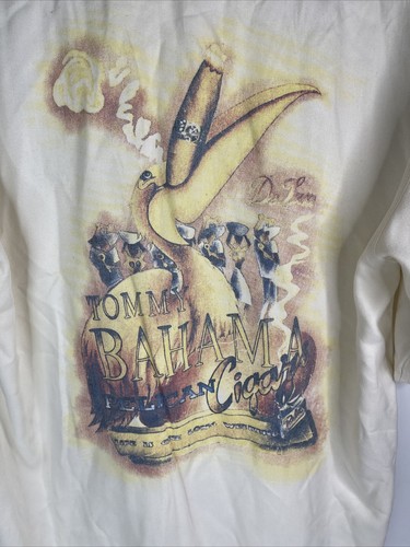 TOMMY BAHAMA Pelican Cigars Short Sleeve Camp Hawaiian Shirt Men Small S - 第 2/7 張圖片