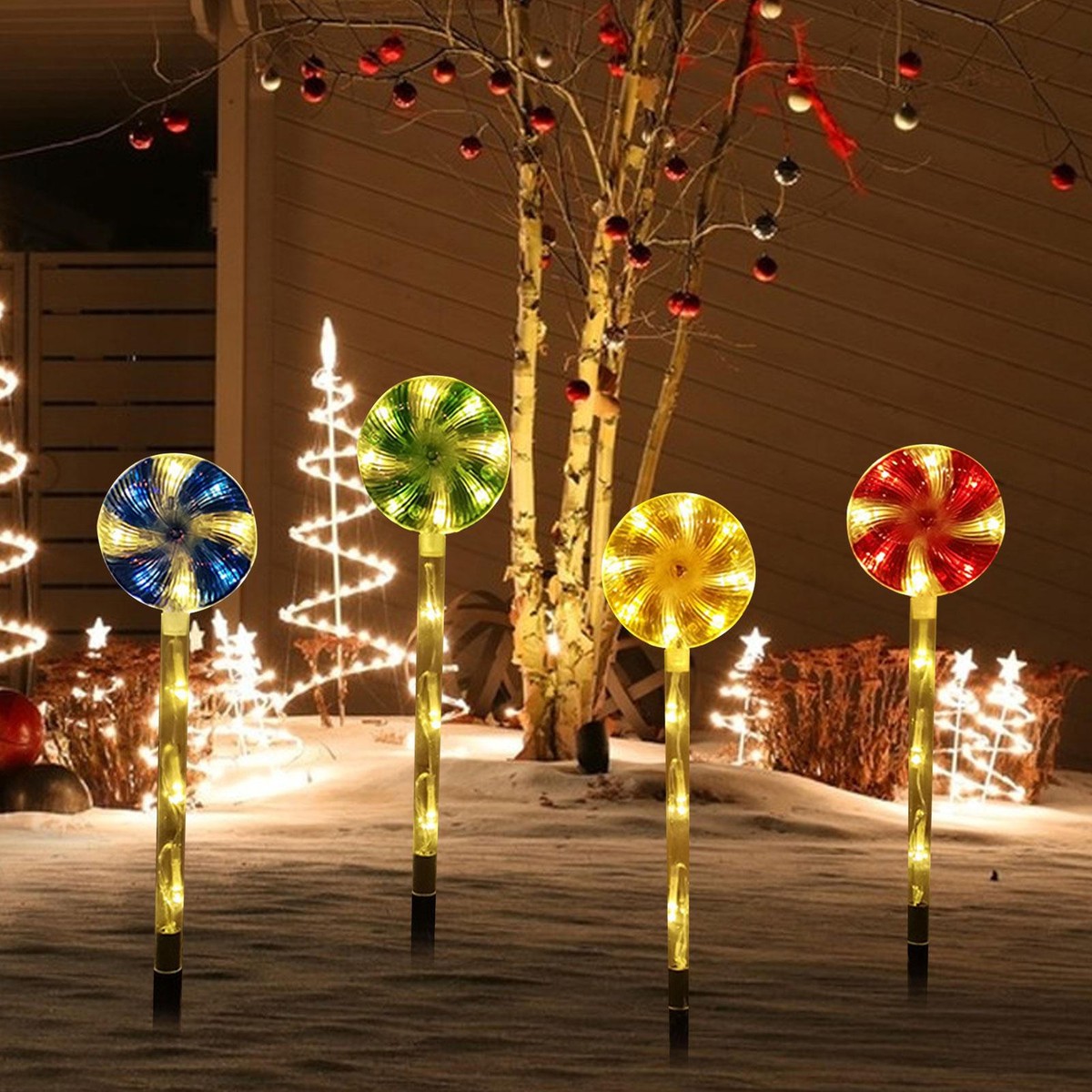 Lollipop pathway christmas lights Clearance