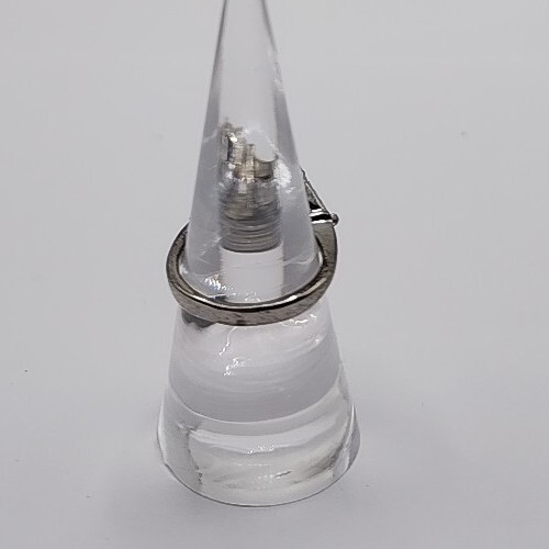 Ring Size 6 Solitaire Silvertone Rhinestones Unbr… - image 11