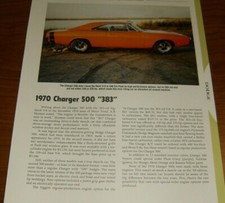 1970 Dodge Charger 500 383 Specs Info Photo 70 Mopar