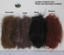 Choice of Brown & Black Shades YARN 78% Fluffy Mohair wool Doll Hair SML Pack 