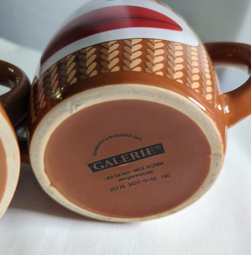 Set tazzine caffè Sock Monkey due manici tazze ceramica novità by Galerie - Foto 8 di 8