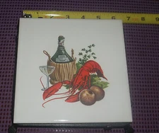 BEAUTIFUL VINTAGE CERAMIC HOT PLATE TRIVET Setting ON METAL STAND 005