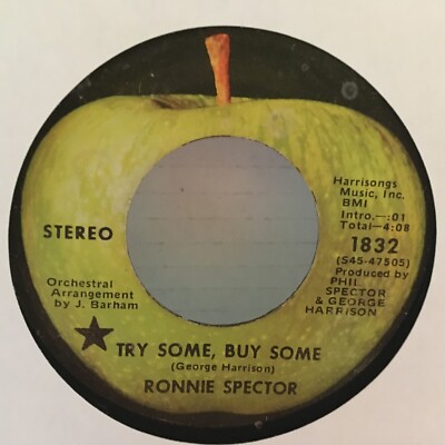 RONNIE  SPECTOR    /45 single,   TRY  SOME , BUY SOME  / TANDOORI CHICKEN