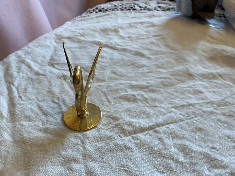 Vintage Crystal Creations 24K Gold Plated Swan with Austrian Crystals