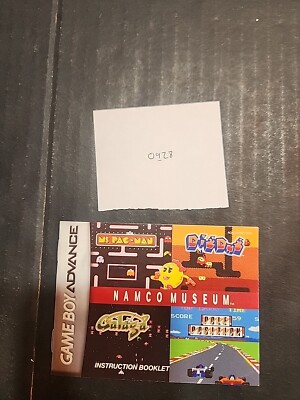 Gameboy Advance Namvo Museum Instruction Booklet