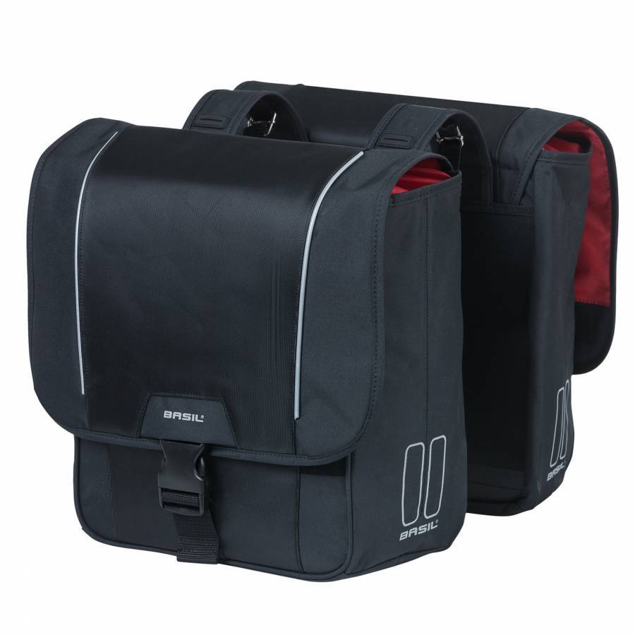 Sacoche arriere velo double noir 32L étanche pour porte bagages arrière