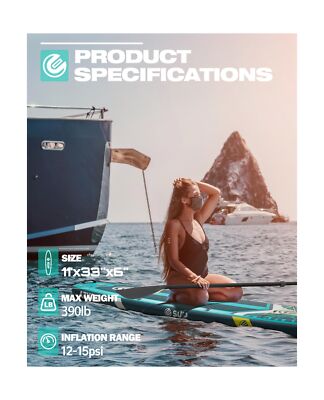 ESUP Inflatable Stand Up Paddle Board with Cup seat 33