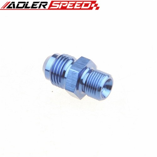 New Aluminum AN4 AN6 AN8 10 12 Male Flare to Metric Straight Fitting Adapter Blu - Picture 3 of 11
