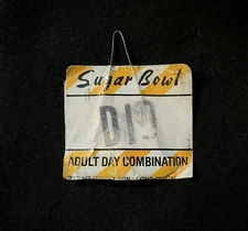 SUGAR BOWL Vintage 1980’s Ski Lift Ticket Lake Tahoe CALIFORNIA Skiing Souvenir