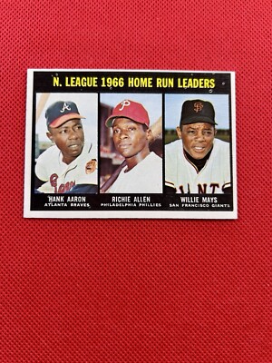 1967 Topps #244 N. League  1966 Home Run Leaders Mid-level EX-MT     B67#244A1