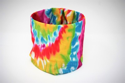 Pastel Rainbow Tye Dye Tubular Multi Function head wear Scarf Balaclava Beanie