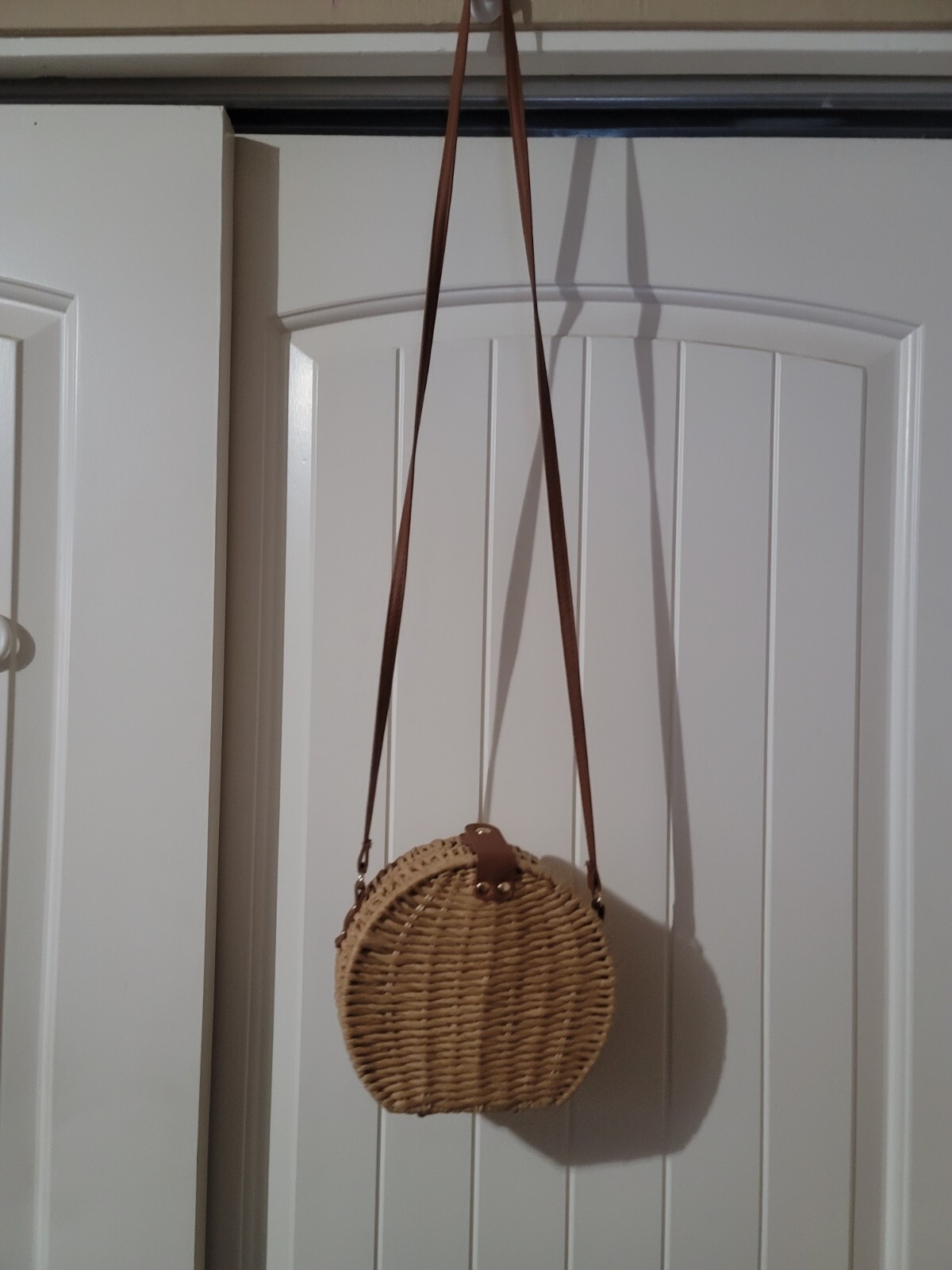 Round Rattan Crossbody Bag/ Wicker Bag/ Straw Bag Gem