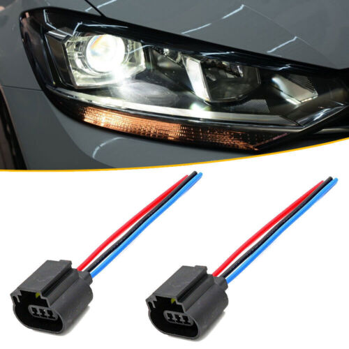 2x LED H13 9008 Female Socket Car Headlight Plug Wire Harness Adapter Connector - Picture 2 of 12