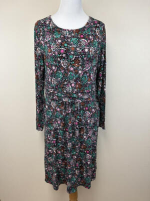 Boden US 12 Abigail Jersey Knit Dress Floral Black Green Pink Blue | eBay Boden US 12 Abigail Jersey Knit Dress Floral Black Green Pink Blue | eBay