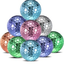 One Dozen Metallic Golf Balls Maximum Distance and Straighter Shots for Women